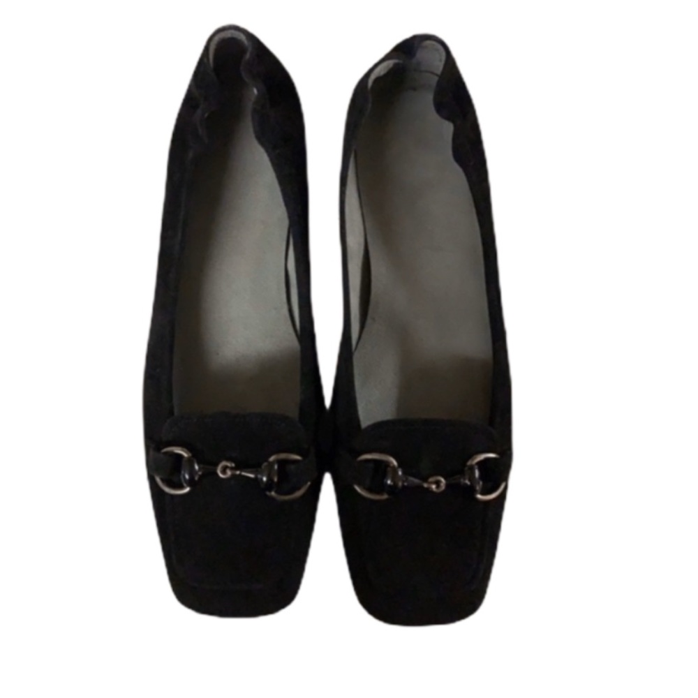Stuart Weitzman Loafers Flats Suede Black Size 7M